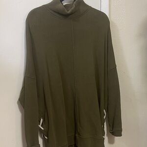 Free People Olive Green Sweatshirt